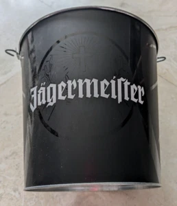 JAGERMEISTER Eisbiereimer aus schwarzem Metall mit Griff brandneu - Bild 1 von 3