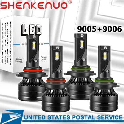 4x LED Headlights Combo Kit High Low Beam For Mazda 3 2010 - 2018 Mazda3 Sport - Image 1 of 4