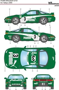 LB Production 1/24 PUMA Mitsubishi GTO N1 Taikyu 1995 Decal LB24054 - Picture 1 of 3
