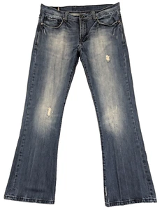 Buffalo David Bitton Men's Kein Bootcut Jeans Size 36x31 100% Cotton Blue Denim - Picture 1 of 16