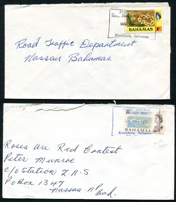 BAHAMAS: (15465) BLUE/BLACK HATCHET BAY CANCEL/COVERS - Image 1 of 2