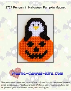 Patrón o kit de lona imán de calabaza de Halloween - Imagen 1 de 1