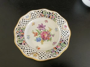 Schumann Arzberg Chateau Floral Reticulated Lattice Plate Germany 9in - Picture 1 of 2