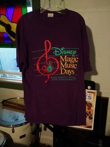 Vtg Disney Magic Music Days T Shirt 20th Anniversary Purple One Size Fit - Picture 1 of 4