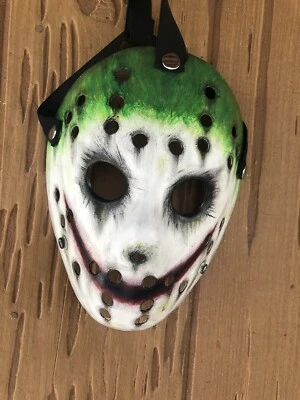Joker Inspired Jason Voorhees Custom Hand Painted Mask HIGH QUALITY ART - Image 1 of 4