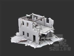 1/144/350 Gebäude Ruinen Szene Requisitenmodell 3D gedruckt Modellbausatz - Bild 1 von 3