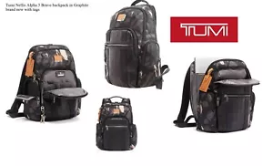 Tumi Nellis Rucksack Alpha 3 Serie Rucksack aus Graphit ballistischem Nylon Neu mit Etikett - Bild 1 von 12