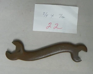 Llave offset doble extremo abierto vintage de 3/4"" x 11/16"" sin fabricante - Imagen 1 de 3