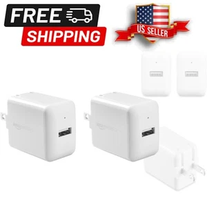Dual-Pack 12W USB-A Wall Charger 2.4A - Compatible with iPhone & Samsung Devices - Picture 1 of 8