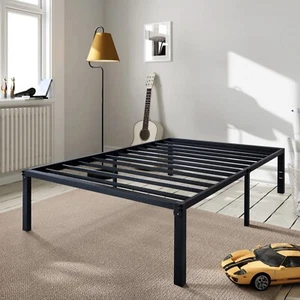 Heavy Duty Twin Size Metal Platform Bed Frame w 16.5'' Large Under Bed Storage - Picture 1 of 8