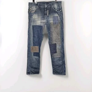 Vintage Kenzo Homme Patchwork Denim JeansUS Size 36 - Picture 1 of 24