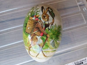 Vintage "Hase Pfeife smoking pipe" Pappmaché Osterei Germany Deko Sammeln Ephem - Bild 1 von 3