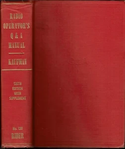 Radio Operator's License Q&A Manual w/Supplement 1961 6th ed. Kaufman Vintage El - Picture 1 of 1