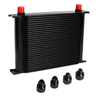 Universal 30 Rows 10AN Stacked Plate Oil Cooler Engine Transmission Black - Image 1 of 4