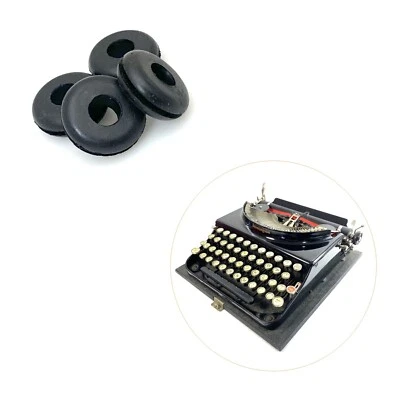 x4 Nuevos Pies de Goma para Máquina de Escribir Portátil Remington Nº 3 Repuesto De Colección Foto 1 de 4
