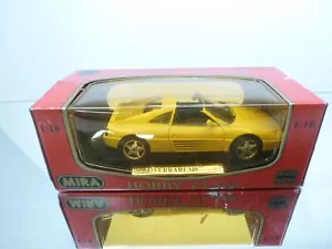 MIRA 6102 FERRARI 348TS TARGA OPEN TOP - YELLOW 1:18 - GOOD IN BOX - Imagen 1 de 6