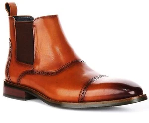 JUSTINREESS ENGLAND Jaxon Tappo Punta Robuste Stivali Uomo Scuro TAN UK 6 - 14 - Imagen 1 de 6