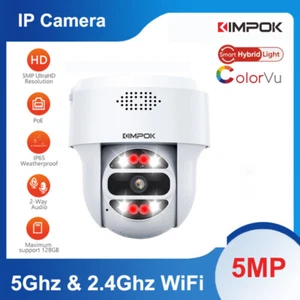 Cámara doméstica 2.4/5G Wifi 5MP 360° POE PT inalámbrica AI seguimiento humano audio bidireccional - Imagen 1 de 17