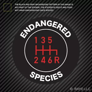 Stick Shift Endangered Species Sticker Die Cut manual transmission stick shift - Bild 1 von 1
