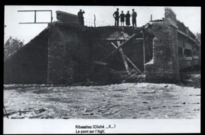 1990 -  INONDATION DE 1940  RIVESALTES  LE PONT SUR L AGLI  3Q691 - Imagen 1 de 1