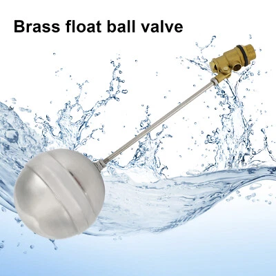 AREYOURSHOP 1/2" Male Thread Float Ball Valve Floating Ball Stainless Steel Water Sensor