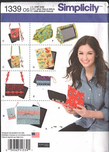 Simplicity 1339 Sewing Pattern Cover for Tablet E Reader and Phone One Size - Picture 1 of 2