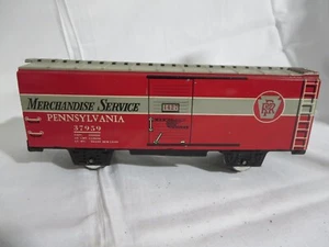 Vintage Marx Tin Mar Line Merchandise Service PA RR Red Box Car - Picture 1 of 8