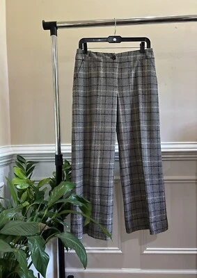 Armani Collezioni Wool Ankle Glen Check Pants Women Size 6 - Image 1 of 4