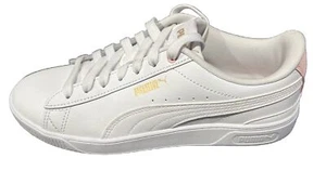 PUMA Women's Smash v2 Leather Sneakers Puma White Pink Size 6 US Pre-Owned (E) - Picture 1 of 8