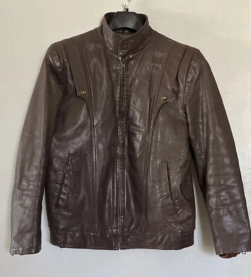 Chaqueta de moto loft de cuero vintage para hombre - marca asiática rara Foto 1 de 4