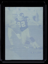 1998 TOPPS STADIUM CLUB FOOTBALL PRINTING PLATE CYAN 1/1 MICHAEL STRAHAN #161