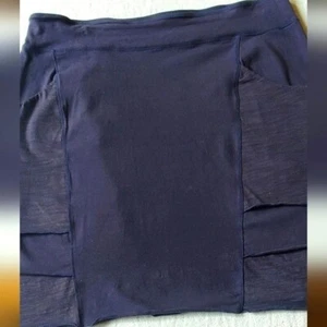 Neon Buddha Navy Blue Stretchy Sz. XL Skirt with Pockets - Picture 1 of 8