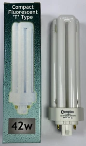 1x 42W Low Energy GX24Q-4 4 pin 4000K Lamp Cool White 840 Light Bulb 3200lm PLL - Picture 1 of 2