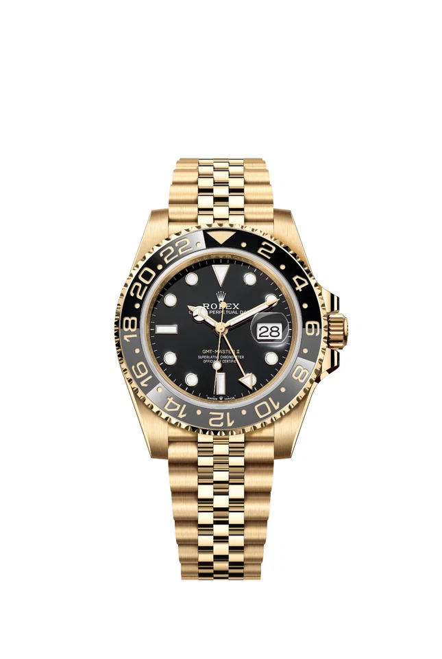 Rolex GMT-Master II 18k Oro Amarillo Jubileo Automático Negro Reloj para Hombres 126718GRNR Foto 1 de 3