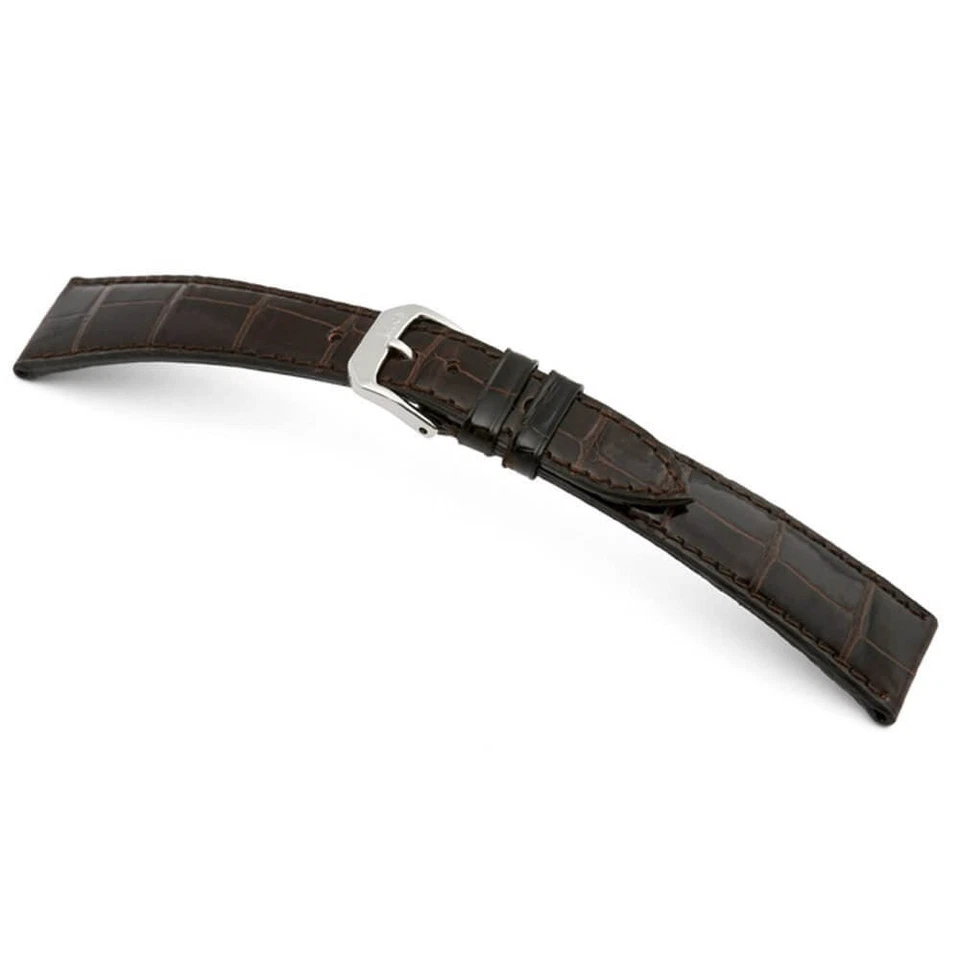 Genuine Alligator Watch Band | Mocha | Lausanne | For Patek Philippe - Image 1 of 1