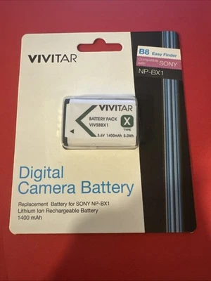 Vivitar B8 Digital Camera Battery Replacement for SONY NP-BX1 New - Image 1 of 2
