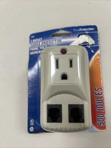 True Protection Surge Protector 1 Outlet Phone Fax & Answering Machine New - Picture 1 of 2