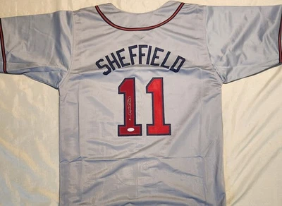Gary Sheffield signed Custom Jersey autograph certified size XL - Image 1 of 2