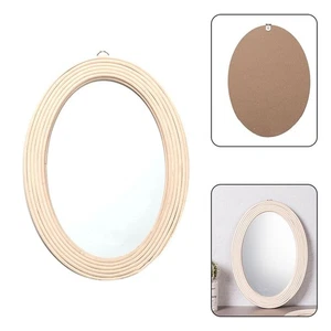 1Pcs Woven Rattan Mirror 620g Hand-woven Rattan Wall-mounted Exquisite - Picture 1 of 8