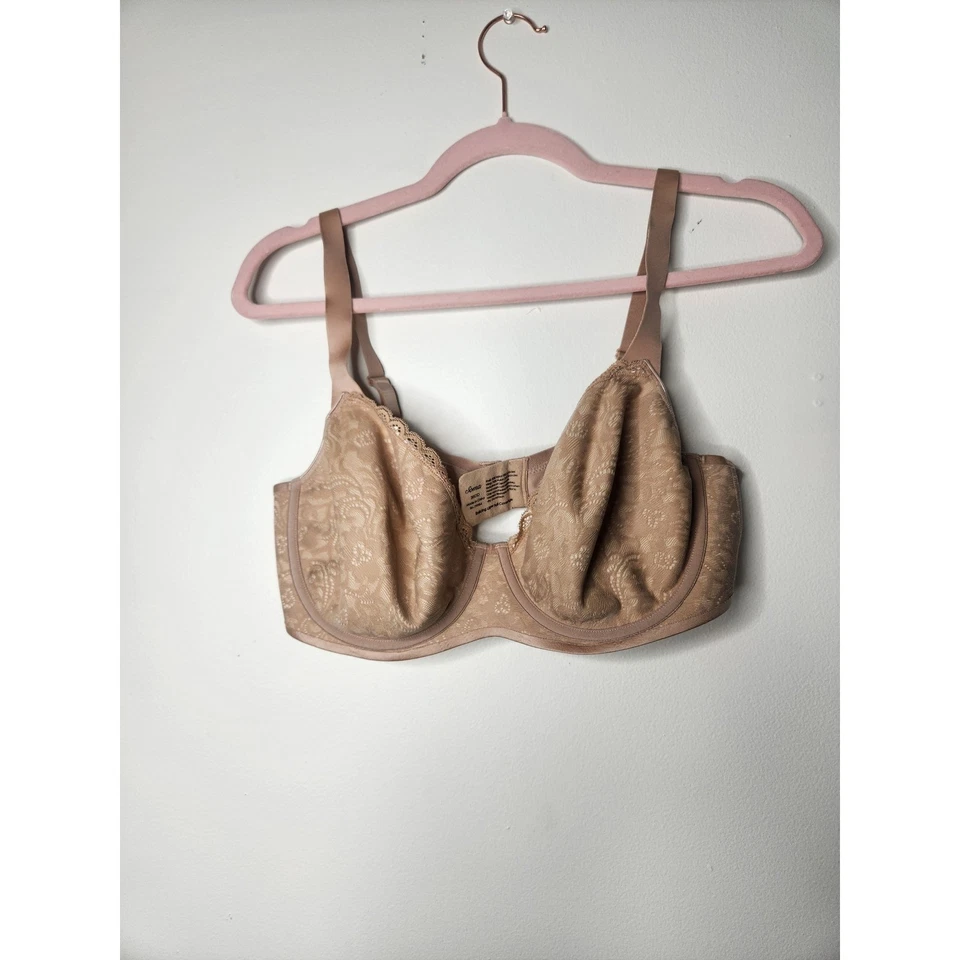 Soma 36DD Enticing Lift Full Coverage Bra Beige Floral Lace Comfort - Image 1 of 4