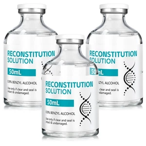 Reconstitution Solution in Premium Glass Vials with Rubber Stoppers (3 Pack o... - Foto 1 di 6