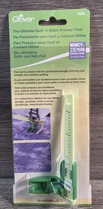 Clover 9586 Ultimate Quilt n Stitch Presser Foot – Green, 9.1"x3.7"x1" Size - Picture 1 of 2