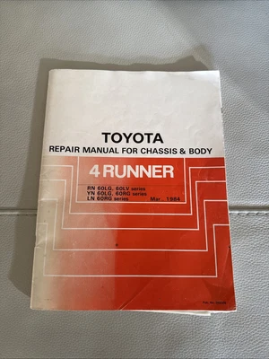 Toyota 4 Runner Repair Manual Chassis & Body 1984 - Image 1 of 2