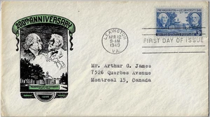 Estampillas de Estados Unidos, FDC, BICENTENARIO DE LA UNIVERSIDAD DE WASHINGTON Y LEE, Scott #982, lote: 1119 - Imagen 1 de 1
