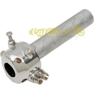 Tiracavi comando gas cromato universale 7/8”-22mm DOPPIO CAVO moto custom cafe - Picture 1 of 1