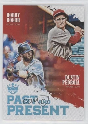 2018 Diamond Kings прошлое и настоящее голографический синий /25 Bobby Doerr Dustin Pedroia Зал славы - Изображение 1 из 2