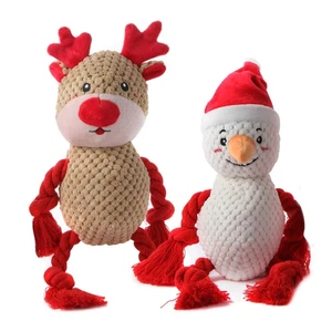 2 Pack Christmas Squeaky Plush Dog Toys for Small Medium Large Dogs, Durable ... - Picture 1 of 7