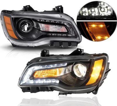 Faros LED DRL compatibles para proyector Chrysler 300/300C 2011-2023 Foto 1 de 4