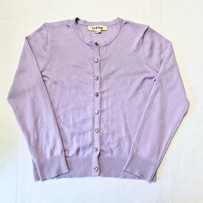 Top vintage Eva & Paige para mujer talla M manga larga estrás abotonado púrpura Foto 1 de 4