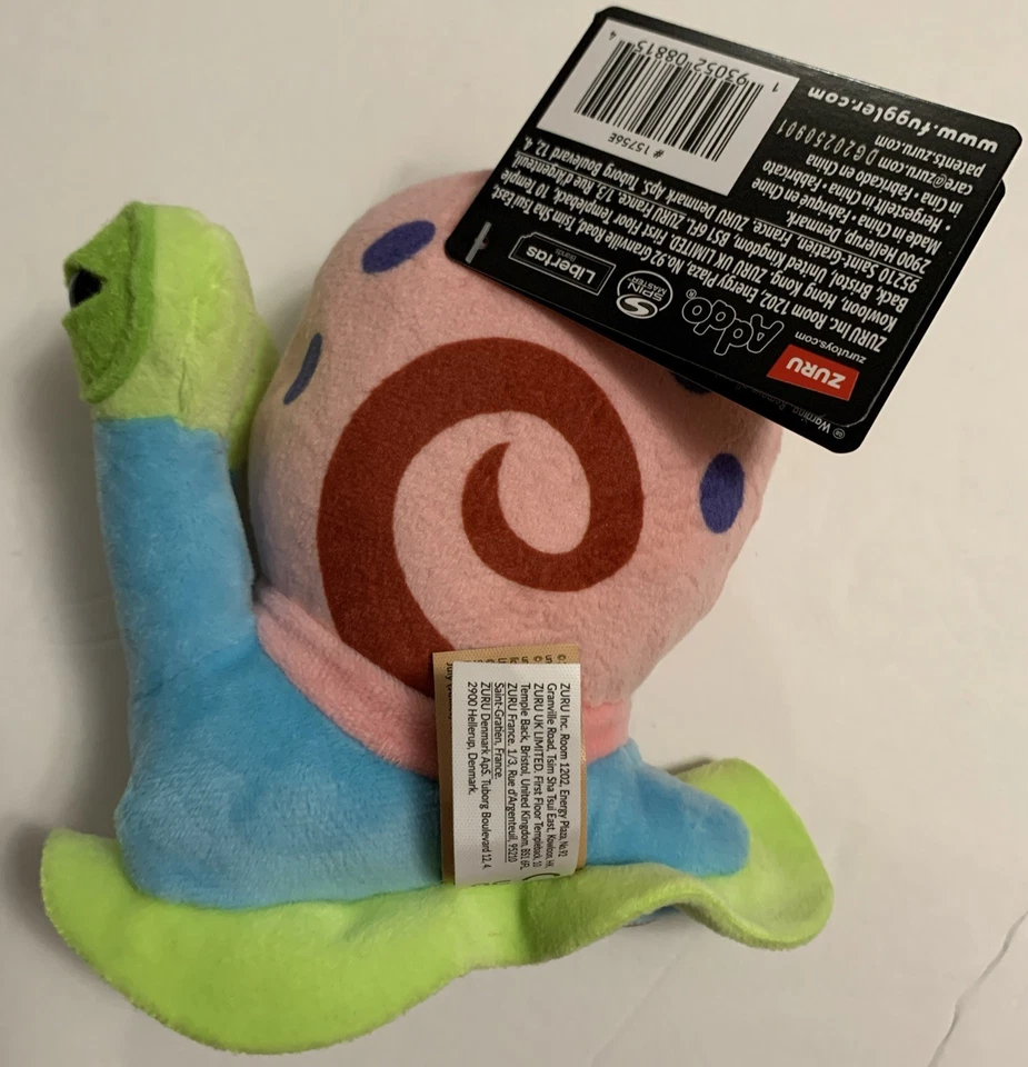 Fuggler x Spongebob Squarepants 5" Gary the Pet Snail Plush Keychain Bag Charm